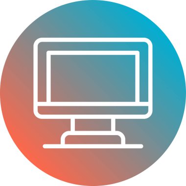 Dizüstü bilgisayar simgesi vektör çizimi