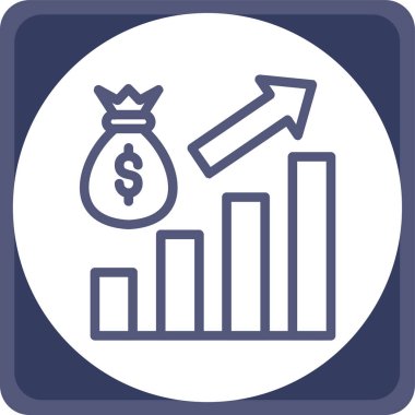 Dolar simgesi. Web için para vektör simgesinin basit illüstrasyonu.