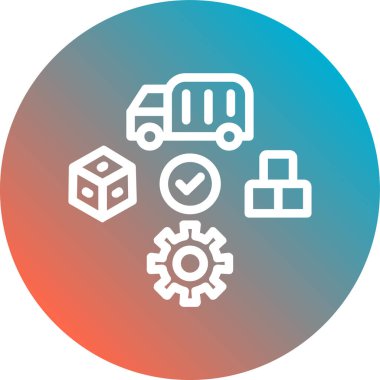 Kargo taşıma ikonunun vektör çizimi