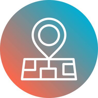 harita simgesi vektör illüstrasyonu