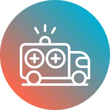 ambulans simgesi vektör illüstrasyonu