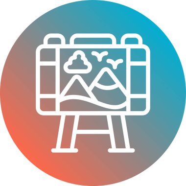 Vektör kamp simgesi, vektör illüstrasyonu