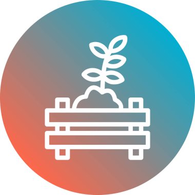 Bitki. Web simgesi basit illüstrasyon