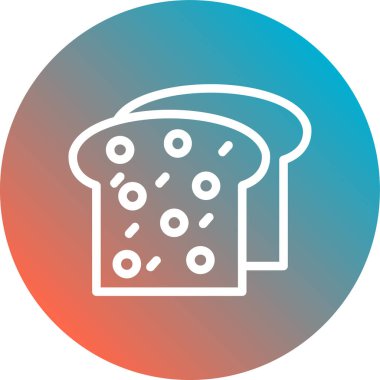 Ekmek. Web simgesi basit illüstrasyon