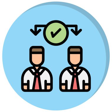 Takım vektör çizgisi simgesi. Beyaz arkaplanda vektör illüstrasyonu.