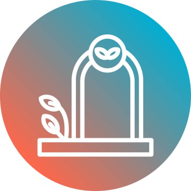 Çiçek simgesinin vektör illüstrasyonu