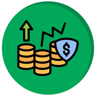 Dolar. Web simgesi basit illüstrasyon