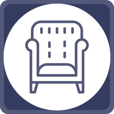 Koltuk. Web simgesi basit illüstrasyon