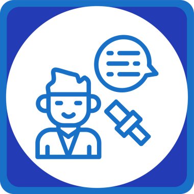 Konuşma balonu olan bir adamın vektör çizimi