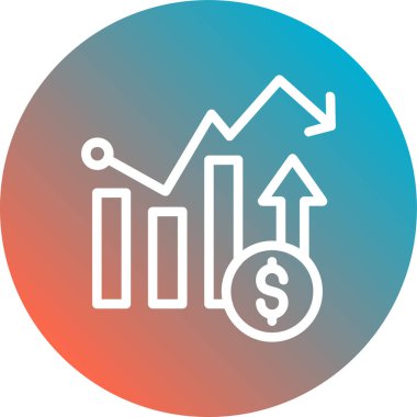 grafik vektör simgesi. bu yuvarlak düz tuş yumuşak ve beyaz arkaplanda renkler ile çizilir.