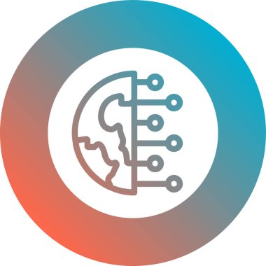 Yapay Zeka simgesinin vektör illüstrasyonu