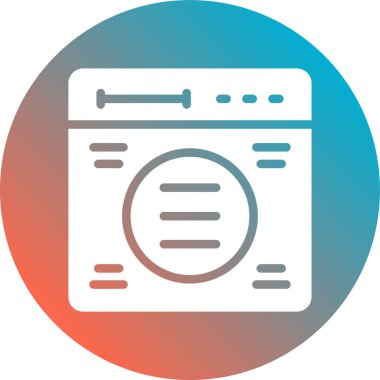 Tarayıcı Vektörü Şekil Simgesi Tasarımı