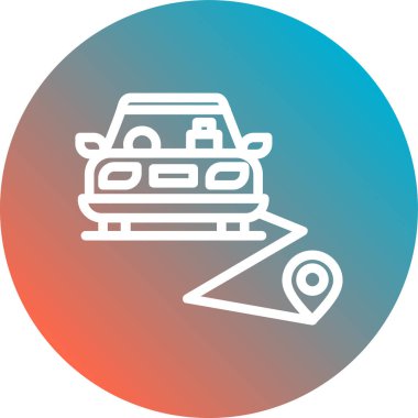 Araba simgesinin vektör illüstrasyonu