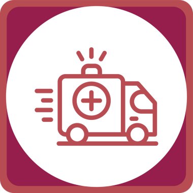 ambulans simgesi vektör illüstrasyonu