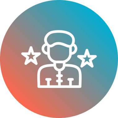 Benzersiz kullanıcı profili vektör simgesi