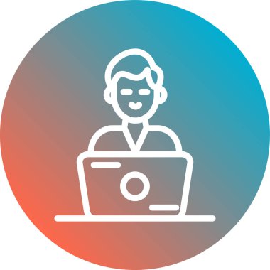 Dizüstü bilgisayar simgesi vektör çizimi