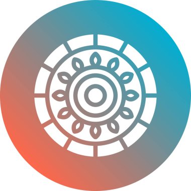 Bir güneş simgesinin vektör illüstrasyonu