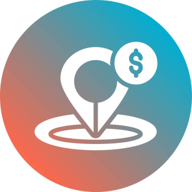 Vektör konumu simge illüstrasyonu