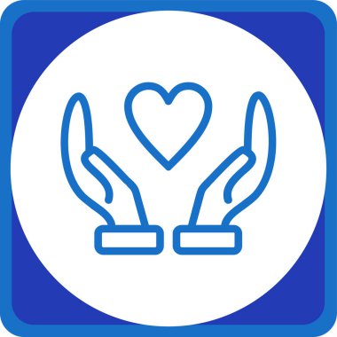 kalp aşk eller çerçeve içinde vektör simgesi