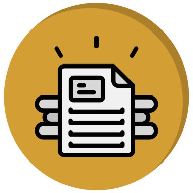 Bir belge simgesinin vektör illüstrasyonu