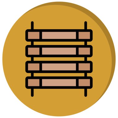 Kitap yığını simge renk ana hatları vektörü