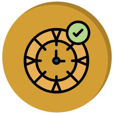 Saat simgesi vektör illüstrasyonu