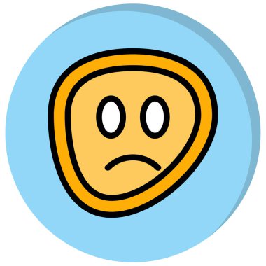 Üzgün yüzlü üzgün bir ifade.