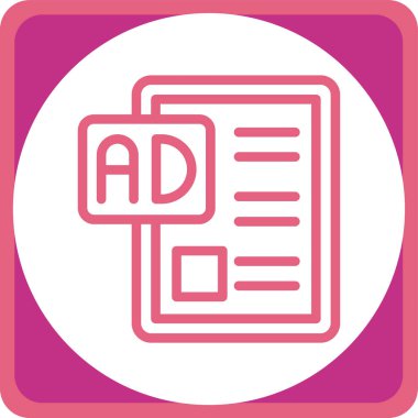 Reklam reklam pazarlama simgesi - taslak biçimi