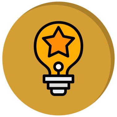 Bir fikrim var. Web simgesi basit illüstrasyon