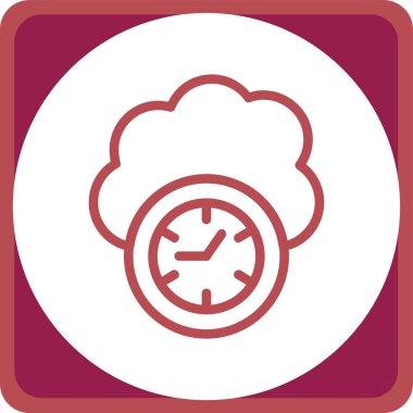 Modern saat simgesinin vektör illüstrasyonu