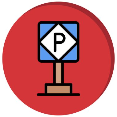 Yol simgesi, vektör illüstrasyonu