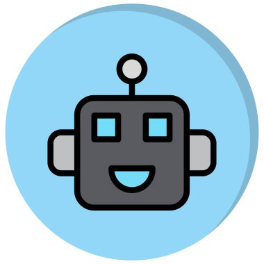 Robot simgesi. Vektör çizim