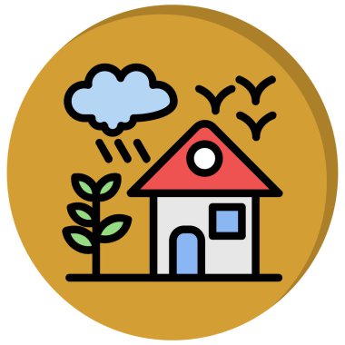 Ağaç simgesinin vektör illüstrasyonu