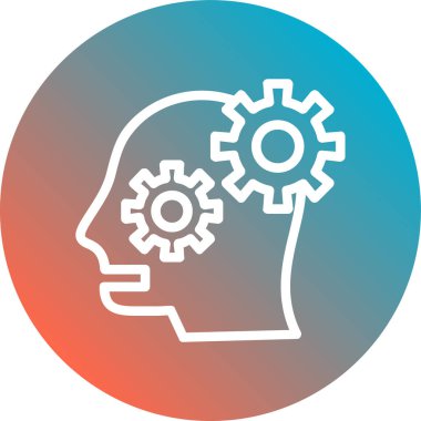 Soyut arkaplanda beyin simgesi izole edildi