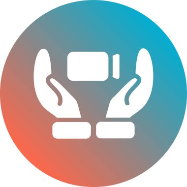 Uzun gölgeli arabanın vektör simgesi.