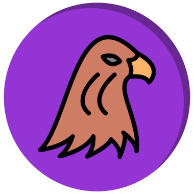 Baykuş ikonu. Web için baykuş vektör simgesinin özet çizimi