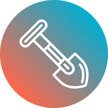 Tek bir izole edilmiş balta simgesinin vektör çizimi.