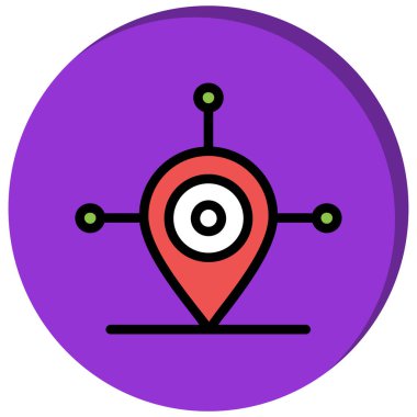 harita pin ikonu vektör illüstrasyonu