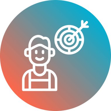 Hedef modern simgenin vektör illüstrasyonu