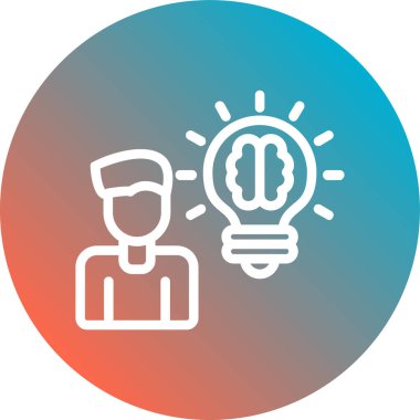 Benzersiz fikirler vektör simgesi