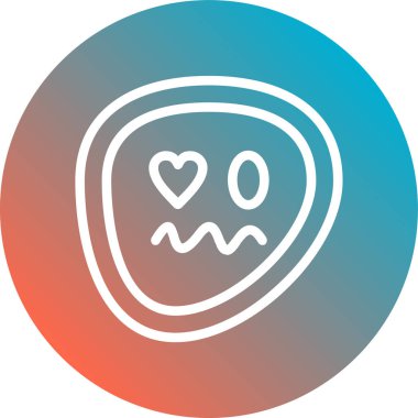 Bir yüz simgesinin vektör illüstrasyonu