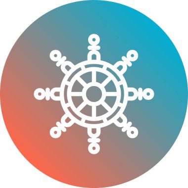 Beyaz arkaplanda beyaz kar tanesi simgesi izole edildi. Mavi daire düğmesi. vektör illüstrasyonu