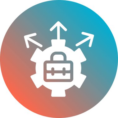 Rozet & web için iş yönetimi dairesi simgesi