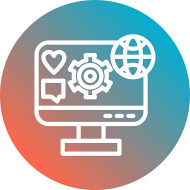 seo modern simgesinin vektör illüstrasyonu