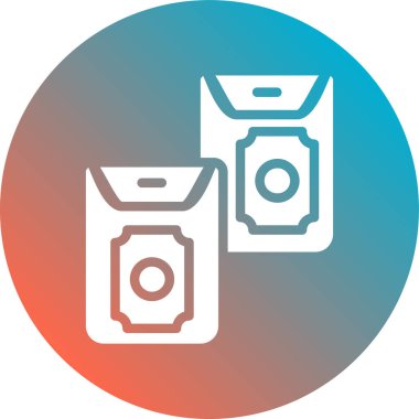 Benzersiz para çantası vektör simgesi