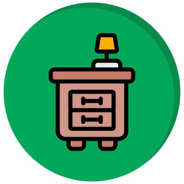 Mobilya modern simgesinin vektör illüstrasyonu