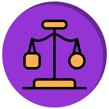 Hukuk. Web simgesi basit illüstrasyon