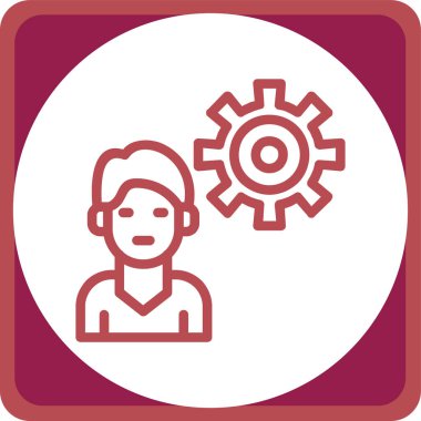 Mühendis düz vektör simgesi