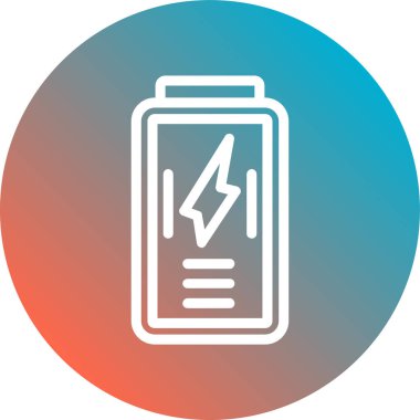 Pil simgesinin vektör illüstrasyonu