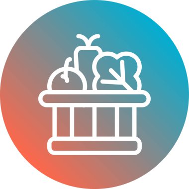 Fırın yiyeceklerinin vektör çizimi modern simge